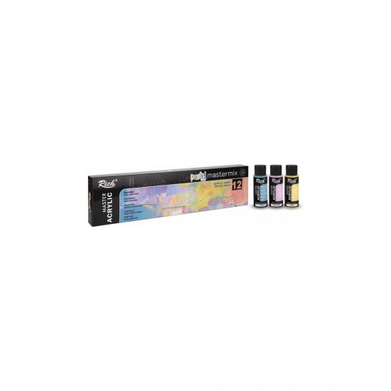 Rich Mastermix Akrilik Boya Seti Pastel 12 Renk x 60 cc. Rich Mastermix Akrilik Boya Seti Pastel 12 Renk x 60 cc.
