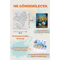 Sayılarla Boyama Tuval Seti Fırça Boya Dahil (Çıtalı) 40x50 CM Sayılarla Boyama Tuval Seti Fırça Boya Dahil (Çıtalı) 40x50 CM