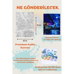 Sayılarla Boyama Seti Numaralı Tuval Fırça Boya PARİSTE GECE 40X50 Cm Sayılarla Boyama Seti Numaralı Tuval Fırça Boya PARİSTE GECE 40X50 Cm