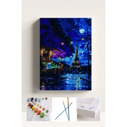 Sayılarla Boyama Seti Numaralı Tuval Fırça Boya PARİSTE GECE 40X50 Cm Sayılarla Boyama Seti Numaralı Tuval Fırça Boya PARİSTE GECE 40X50 Cm