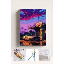 Sayılarla Boyama Seti Numaralı Tuval Fırça Boya ARABA 40X50 Cm Sayılarla Boyama Seti Numaralı Tuval Fırça Boya ARABA 40X50 Cm