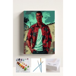 Sayılarla Boyama Seti Numaralı Tuval Fırça Boya RONALDO 40X50 Cm Sayılarla Boyama Seti Numaralı Tuval Fırça Boya RONALDO 40X50 Cm