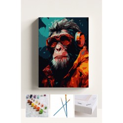 Sayılarla Boyama Seti Numaralı Tuval Fırça Boya MAYMUN 40X50 Cm Sayılarla Boyama Seti Numaralı Tuval Fırça Boya MAYMUN 40X50 Cm