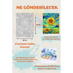 Sayılarla Boyama Seti Numaralı Tuval Fırça Boya AYÇİÇEĞİ 40X50 Cm Sayılarla Boyama Seti Numaralı Tuval Fırça Boya AYÇİÇEĞİ 40X50 Cm