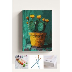Sayılarla Boyama Seti Numaralı Tuval Fırça Boya KAKTÜS 40X50 Cm Sayılarla Boyama Seti Numaralı Tuval Fırça Boya KAKTÜS 40X50 Cm