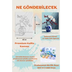 Sayılarla Boyama Seti Numaralı Tuval Fırça Boya Vazo Çiçek 40x50 Cm Sayılarla Boyama Seti Numaralı Tuval Fırça Boya Vazo Çiçek 40x50 Cm