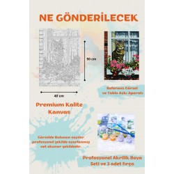 Sayılarla Boyama Seti Numaralı Tuval Fırça Boya TEKİR KEDİ 40x50 Cm Sayılarla Boyama Seti Numaralı Tuval Fırça Boya TEKİR KEDİ 40x50 Cm