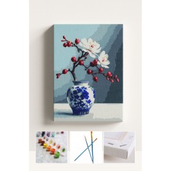 Sayılarla Boyama Seti Numaralı Tuval Fırça Boya Vazo Çiçek 40x50 Cm Sayılarla Boyama Seti Numaralı Tuval Fırça Boya Vazo Çiçek 40x50 Cm