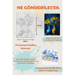 Sayılarla Boyama Seti Numaralı Tuval Fırça Boya SARI ÇİÇEK 40x50 Cm Sayılarla Boyama Seti Numaralı Tuval Fırça Boya SARI ÇİÇEK 40x50 Cm