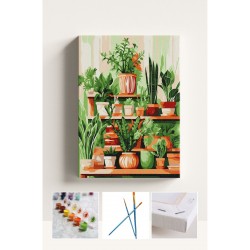 Sayılarla Boyama Seti Numaralı Tuval Fırça Boya ÇİÇEK RAFLARI 40x50 Cm Sayılarla Boyama Seti Numaralı Tuval Fırça Boya ÇİÇEK RAFLARI 40x50 Cm