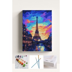 Sayılarla Boyama Seti Numaralı Tuval Fırça Boya PARİS GECE 40X50 Cm Sayılarla Boyama Seti Numaralı Tuval Fırça Boya PARİS GECE 40X50 Cm
