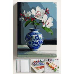 Sayılarla Boyama Seti Numaralı Tuval Fırça Boya KIRMIZI ÇİÇEK VAZO 40X50 Cm Sayılarla Boyama Seti Numaralı Tuval Fırça Boya KIRMIZI ÇİÇEK VAZO 40X50 Cm