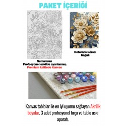 Sayılarla Boyama Seti Numaralı Tuval Fırça Boya ÇİÇEK GOLD 40X50 Cm Sayılarla Boyama Seti Numaralı Tuval Fırça Boya ÇİÇEK GOLD 40X50 Cm