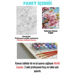 Sayılarla Boyama Çerçeveli Hobi Seti Numaralı Tuval Fırça Boya Dahil Kasnaklı PEMBE AĞAÇ 40X50 Cm Sayılarla Boyama Çerçeveli Hobi Seti Numaralı Tuval Fırça Boya Dahil Kasnaklı PEMBE AĞAÇ 40X50 Cm