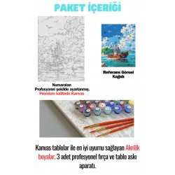Sayılarla Boyama Çerçeveli Hobi Seti Numaralı Tuval Fırça Boya Dahil Kasnaklı TEKNE 40X50 Cm Sayılarla Boyama Çerçeveli Hobi Seti Numaralı Tuval Fırça Boya Dahil Kasnaklı TEKNE 40X50 Cm