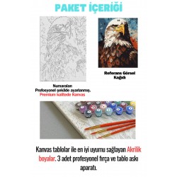 Sayılarla Boyama Çerçeveli Hobi Seti Numaralı Tuval Fırça Boya Dahil Kasnaklı KARTAL 40X50 Cm Sayılarla Boyama Çerçeveli Hobi Seti Numaralı Tuval Fırça Boya Dahil Kasnaklı KARTAL 40X50 Cm