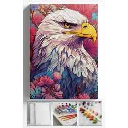 Sayılarla Boyama Tuval Seti Fırça Boya Dahil (Çıtalı) 40x50 CM - KARTAL