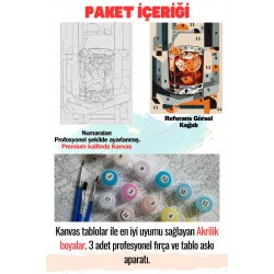 Sayılarla Boyama Hobi Seti Çerçeveli Numaralı Tuval Fırça Boya Dahil Kasnaklı 40x50 Cm  VİSKİBARDAK Sayılarla Boyama Hobi Seti Çerçeveli Numaralı Tuval Fırça Boya Dahil Kasnaklı 40x50 Cm  VİSKİBARDAK