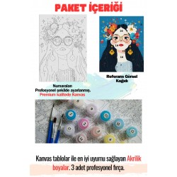 Sayılarla Boyama Kasnaklı Tablo Seti Fırça Boya Dahil 40x50 Sayılarla Boyama Kasnaklı Tablo Seti Fırça Boya Dahil 40x50