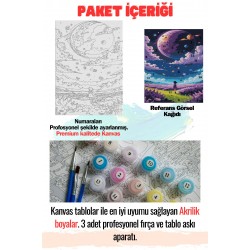 Sayılarla Boyama 40x50 Tuval Fırça Boya Dahil UZAY GÖKYÜZÜ Sayılarla Boyama 40x50 Tuval Fırça Boya Dahil UZAY GÖKYÜZÜ