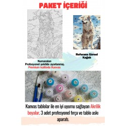 Sayılarla Boyama Tuval Seti Fırça Boya Dahil (Çıtalı) 40x50 CM - ULUKURT Sayılarla Boyama Tuval Seti Fırça Boya Dahil (Çıtalı) 40x50 CM - ULUKURT