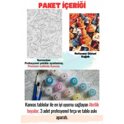 Sayılarla Boyama Kasnaklı Tablo Seti Fırça Boya Dahil 40x50 SATRANÇ Sayılarla Boyama Kasnaklı Tablo Seti Fırça Boya Dahil 40x50 SATRANÇ
