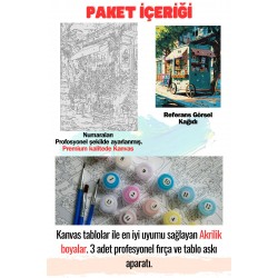 Sayılarla Boyama Çerçeveli Hobi Seti Numaralı Tuval Fırça Boya Dahil Kasnaklı SOKAK SATICI 40X50 Cm Sayılarla Boyama Çerçeveli Hobi Seti Numaralı Tuval Fırça Boya Dahil Kasnaklı SOKAK SATICI 40X50 Cm
