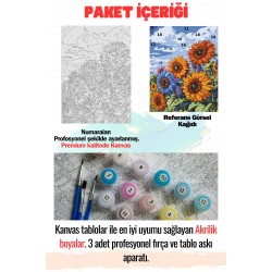 Sayılarla Boyama Tuval Seti Fırça Boya Dahil (çıtalı) 40x50 Cm - RENKLİ AYÇİÇEĞİ Sayılarla Boyama Tuval Seti Fırça Boya Dahil (çıtalı) 40x50 Cm - RENKLİ AYÇİÇEĞİ