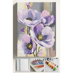 Sayılarla Boyama Hobi Seti Çerçeveli Numaralı Tuval Fırça Boya Dahil Kasnaklı MOR GELİNCİK 40x50 Cm Sayılarla Boyama Hobi Seti Çerçeveli Numaralı Tuval Fırça Boya Dahil Kasnaklı MOR GELİNCİK 40x50 Cm