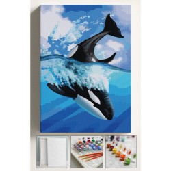 Sayılarla Boyama Çerçeveli Hobi Seti Numaralı Tuval Fırça Boya Dahil Kasnaklı BALİNA 40X50 Cm Sayılarla Boyama Çerçeveli Hobi Seti Numaralı Tuval Fırça Boya Dahil Kasnaklı BALİNA 40X50 Cm