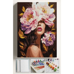 Sayılarla Boyama Hobi Seti Çerçeveli Numaralı Tuval Fırça Boya Dahil Kasnaklı Çiçek Kadın 40x50 Cm Sayılarla Boyama Hobi Seti Çerçeveli Numaralı Tuval Fırça Boya Dahil Kasnaklı Çiçek Kadın 40x50 Cm