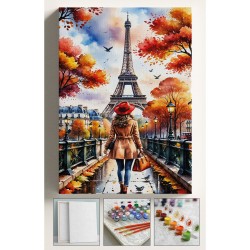 Sayılarla Boyama Çerçeveli Hobi Seti Numaralı Tuval Fırça Boya Dahil Kasnaklı PARİS KADIN 40X50 Cm Sayılarla Boyama Çerçeveli Hobi Seti Numaralı Tuval Fırça Boya Dahil Kasnaklı PARİS KADIN 40X50 Cm