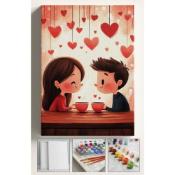 Sayılarla Boyama Çerçeveli Hobi Seti Numaralı Tuval Fırça Boya Dahil Kasnaklı SEVGİLİ KAHVE 40X50 Cm Sayılarla Boyama Çerçeveli Hobi Seti Numaralı Tuval Fırça Boya Dahil Kasnaklı SEVGİLİ KAHVE 40X50 Cm