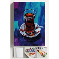 Sayılarla Boyama Tuval Seti Fırça Boya Dahil (Çıtalı) 40x50 CM - ÇAY TİRYAKİ Sayılarla Boyama Tuval Seti Fırça Boya Dahil (Çıtalı) 40x50 CM - ÇAY TİRYAKİ