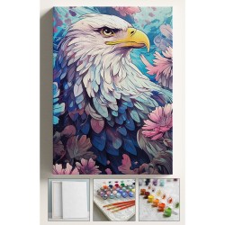 Sayılarla Boyama Hobi Seti Çerçeveli Numaralı Tuval Fırça Boya Dahil Kasnaklı KARTAL 40x50 Cm Sayılarla Boyama Hobi Seti Çerçeveli Numaralı Tuval Fırça Boya Dahil Kasnaklı KARTAL 40x50 Cm