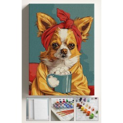 Sayılarla Boyama Tuval Seti Fırça Boya Dahil (Çıtalı) 40x50 CM - DEPRESYON KÖPEK Sayılarla Boyama Tuval Seti Fırça Boya Dahil (Çıtalı) 40x50 CM - DEPRESYON KÖPEK