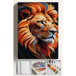 Sayılarla Boyama Çerçeveli Hobi Seti Numaralı Tuval Fırça Boya Dahil Kasnaklı ASLAN 40X50 Cm Sayılarla Boyama Çerçeveli Hobi Seti Numaralı Tuval Fırça Boya Dahil Kasnaklı ASLAN 40X50 Cm