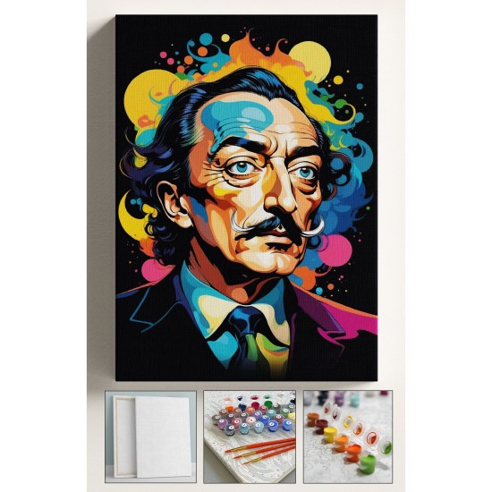 Sayılarla Boyama Hobi Seti Çerçeveli Numaralı Tuval Fırça Boya Dahil Kasnaklı DALİ 40x50 Cm Sayılarla Boyama Hobi Seti Çerçeveli Numaralı Tuval Fırça Boya Dahil Kasnaklı DALİ 40x50 Cm