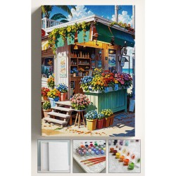 Sayılarla Boyama Tuval Seti Fırça Boya Dahil (Çıtalı) 40x50 CM - ÇİÇEK BAR Sayılarla Boyama Tuval Seti Fırça Boya Dahil (Çıtalı) 40x50 CM - ÇİÇEK BAR