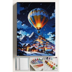 Sayılarla Boyama Hobi Seti Çerçeveli Numaralı Tuval Fırça Boya Dahil Kasnaklı BALON 40x50 Cm Sayılarla Boyama Hobi Seti Çerçeveli Numaralı Tuval Fırça Boya Dahil Kasnaklı BALON 40x50 Cm