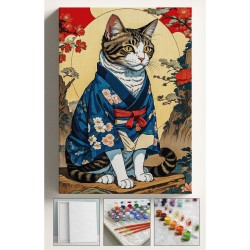 Sayılarla Boyama Hobi Seti Çerçeveli Numaralı Tuval Fırça Boya Dahil Kasnaklı JAPON KEDİ 40x50 Cm Sayılarla Boyama Hobi Seti Çerçeveli Numaralı Tuval Fırça Boya Dahil Kasnaklı JAPON KEDİ 40x50 Cm