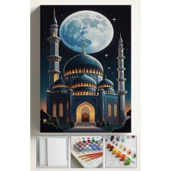 Sayılarla Boyama Hobi Seti Çerçeveli Numaralı Tuval Fırça Boya Dahil Kasnaklı DOLUNAY CAMİİ 40x50 Cm Sayılarla Boyama Hobi Seti Çerçeveli Numaralı Tuval Fırça Boya Dahil Kasnaklı DOLUNAY CAMİİ 40x50 Cm