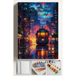 Sayılarla Boyama Tuval Seti Fırça Boya Dahil (Çıtalı) 40x50 CM - JAPON SOKAK Sayılarla Boyama Tuval Seti Fırça Boya Dahil (Çıtalı) 40x50 CM - JAPON SOKAK