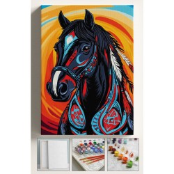 Sayılarla Boyama Tuval Seti Fırça Boya Dahil (Çıtalı) 40x50 CM - DESENLİ AT Sayılarla Boyama Tuval Seti Fırça Boya Dahil (Çıtalı) 40x50 CM - DESENLİ AT