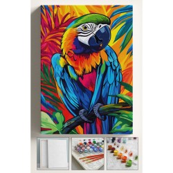 Sayılarla Boyama Hobi Seti Çerçeveli Numaralı Tuval Fırça Boya Dahil Kasnaklı PAPAĞAN 40x50 Cm Sayılarla Boyama Hobi Seti Çerçeveli Numaralı Tuval Fırça Boya Dahil Kasnaklı PAPAĞAN 40x50 Cm