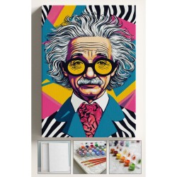Sayılarla Boyama Tuval Seti Fırça Boya Dahil (Çıtalı) 40x50 CM - Albert Einstein Sayılarla Boyama Tuval Seti Fırça Boya Dahil (Çıtalı) 40x50 CM - Albert Einstein