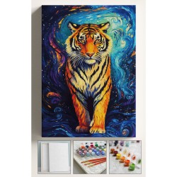 Sayılarla Boyama Tuval Seti Fırça Boya Dahil (Çıtalı) 40x50 CM - YILDIZLI GECE KAPLAN Sayılarla Boyama Tuval Seti Fırça Boya Dahil (Çıtalı) 40x50 CM - YILDIZLI GECE KAPLAN