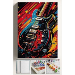 Sayılarla Boyama Hobi Seti Çerçeveli Numaralı Tuval Fırça Boya Dahil Kasnaklı GİTAR 40x50 Cm Sayılarla Boyama Hobi Seti Çerçeveli Numaralı Tuval Fırça Boya Dahil Kasnaklı GİTAR 40x50 Cm