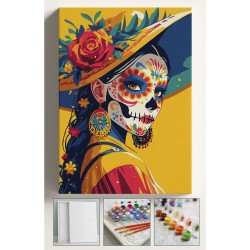 Sayılarla Boyama Hobi Seti Çerçeveli Numaralı Tuval Fırça Boya Dahil Kasnaklı DÖVMELİ KADIN 40x50 Cm Sayılarla Boyama Hobi Seti Çerçeveli Numaralı Tuval Fırça Boya Dahil Kasnaklı DÖVMELİ KADIN 40x50 Cm