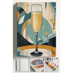 Sayılarla Boyama Tuval Seti Fırça Boya Dahil (çıtalı) 40x50 Cm